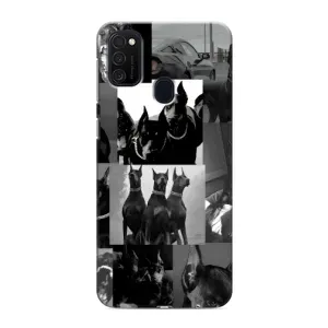 Чохол ДОБЕРМАН  для Samsung Galaxy M21 (Колаж Доберман)