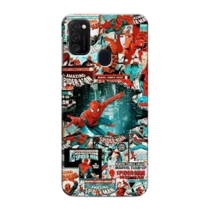 Чехол Супергерой Человека Паука на Samsung Galaxy M21 (Комиксы Человек Паук)