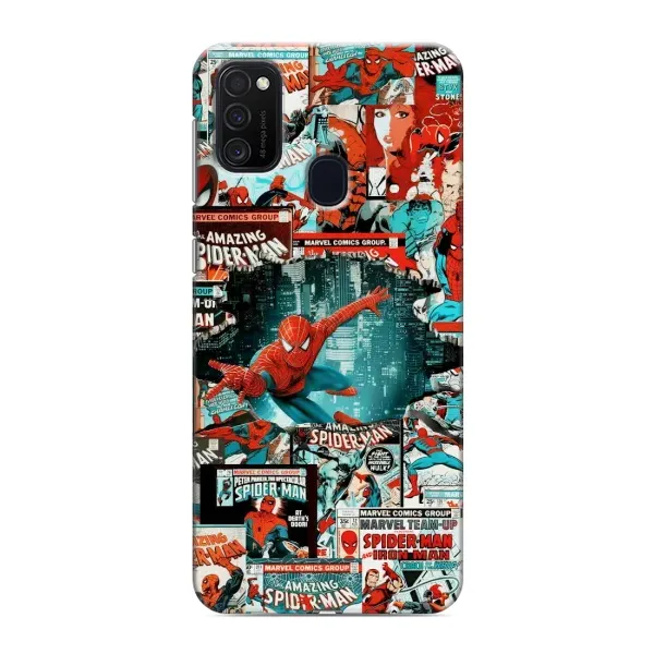 Чехол с рисунком «Комиксы Человек Паук» для Samsung Galaxy M21 Чехол с рисунком «Комиксы Человек Паук» для Samsung Galaxy M21