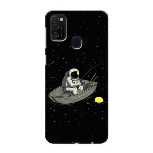 Чехол с рисунком «Космонавт на рыбалке» для Samsung Galaxy M21 Чехол с рисунком «Космонавт на рыбалке» для Samsung Galaxy M21
