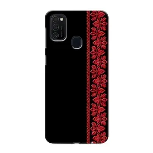 Силіконовый Чохол на Samsung Galaxy M21 (Червона вишиванка)