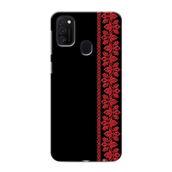 Чехол с рисунком «Красная Вышиванка» для Samsung Galaxy M21 Чехол с рисунком «Красная Вышиванка» для Samsung Galaxy M21