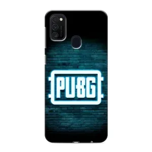 Чехол (TPU) с картинкой "Лого Пабг" на Самсунг Галакси М21 (Лого PUBG)
