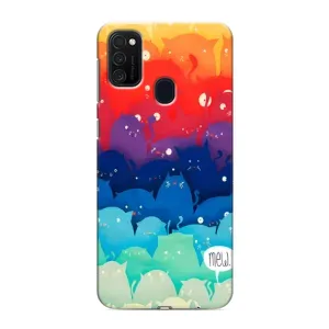 Силиконовый чехол с котиком для Samsung Galaxy M21 (Mew)
