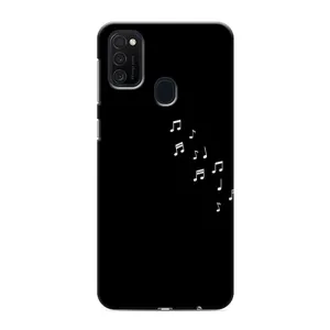 Чохол з картинками на чорному фоні для Samsung Galaxy M21 (Ноти)