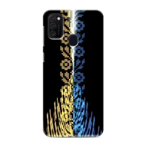 Силіконовый Чохол на Samsung Galaxy M21 (Патріотична вишиванка)