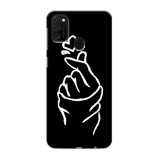 Чехол с рисунком «Сердце на черном» для Samsung Galaxy M21 Чехол с рисунком «Сердце на черном» для Samsung Galaxy M21
