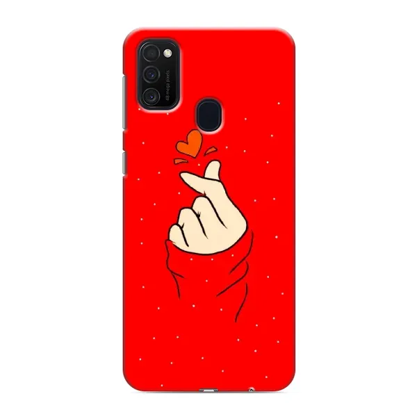 Чехол с рисунком «Сердце на красном» для Samsung Galaxy M21 Чехол с рисунком «Сердце на красном» для Samsung Galaxy M21