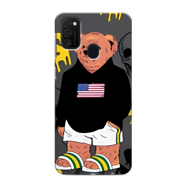 Чехол с рисунком «Teddy USA» для Samsung Galaxy M21 Чехол с рисунком «Teddy USA» для Samsung Galaxy M21