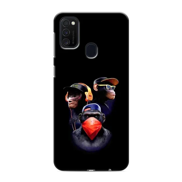 Чехол с рисунком «Три обезьяны» для Samsung Galaxy M21
