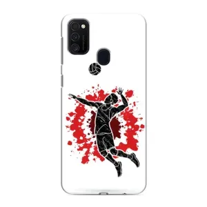 Чохли з прінтом Спортивна тематика для Samsung Galaxy M21 (Волейболіст)