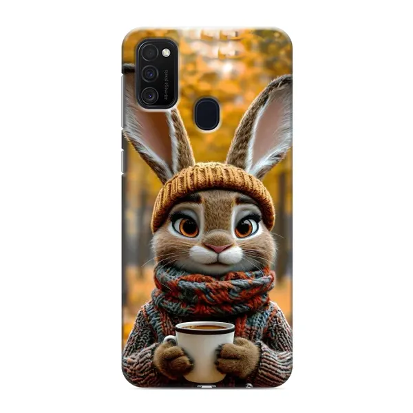 Чехол с рисунком «Зайчик с кофе» для Samsung Galaxy M21 Чехол с рисунком «Зайчик с кофе» для Samsung Galaxy M21