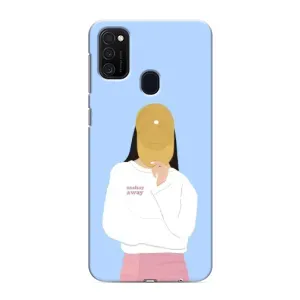 Силиконовый Чехол на Samsung Galaxy M21 с картинкой Стильных Девушек (Желтая кепка)