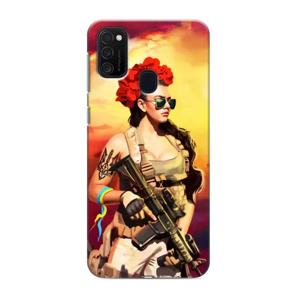 Чехол с рисунком «Женщина солдат» для Samsung Galaxy M21 Чехол с рисунком «Женщина солдат» для Samsung Galaxy M21