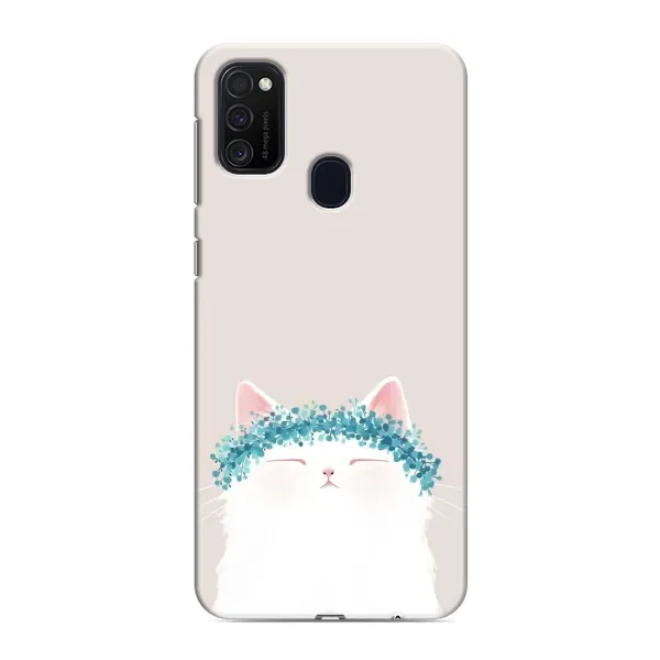 Чехол с рисунком «Белый котик» для Samsung Galaxy M21s Чехол с рисунком «Белый котик» для Samsung Galaxy M21s
