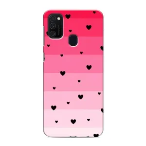 Чехлы с тематикой "Маленькие Сердечки" на Samsung Galaxy M21s (Чорные сердечки)