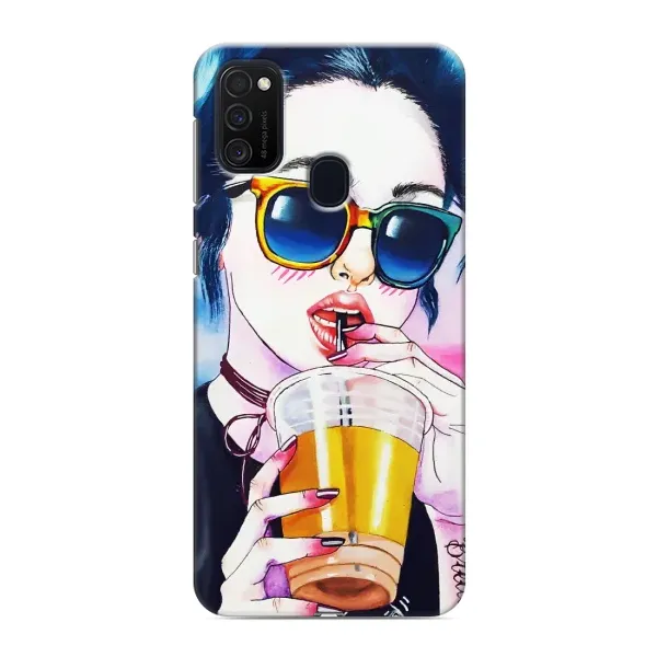 Чехол с рисунком «Девушка с коктейлем» для Samsung Galaxy M21s Чехол с рисунком «Девушка с коктейлем» для Samsung Galaxy M21s