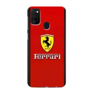 Силіконовий бампер з картинкою машини на Samsung Galaxy M21s (Ferrari Logo)