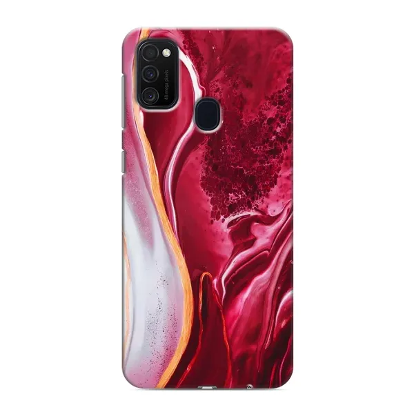 Чехол с рисунком «Красный мрамор» для Samsung Galaxy M21s Чехол с рисунком «Красный мрамор» для Samsung Galaxy M21s