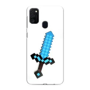 Чехлы для Samsung Galaxy M21s (Персонажи Майн Крафт) (Меч)