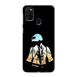 Силиконовый чехол с картинкой "Герой Pubg" на Samsung Galaxy M21s (Пубг мен)