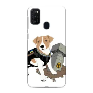 Чехол с принтом Собаки Патрон для Samsung Galaxy M21s (Пёс Патрон с ракетой)