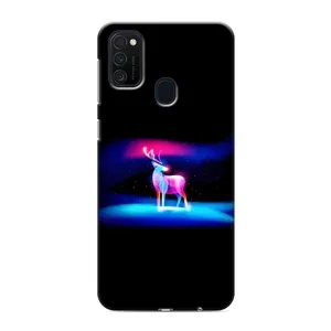 Силіконовий бампер з картинкою звірів для Samsung Galaxy M21s (Яскравий олень)