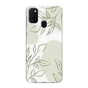 Чохол квітковий дизайн для Samsung Galaxy M21s (Зелений дизайн)