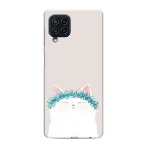 Чехол на тематику: Коты для Samsung Galaxy M22 (Белый котик)