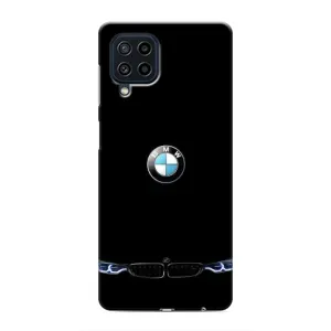 Силиконовый бампер с картинкой машины на Samsung Galaxy M22 (Черный BMW)