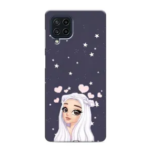 Чехол Стильные девушки на Samsung Galaxy M22 (Девушка и сердечки)