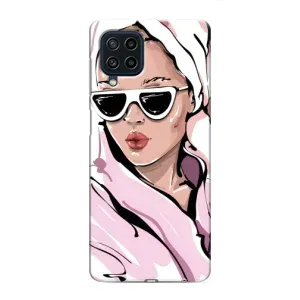 Чехол с картинкой Модные Девчонки Samsung Galaxy M22 (Девушка в халате)