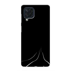 Чехол с картинками на черном фоне для Samsung Galaxy M22 (Дорога)