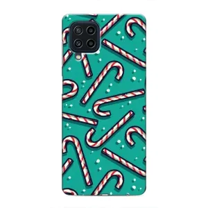 Силиконовый бампер на рождество для Samsung Galaxy M22 (Леденцы)