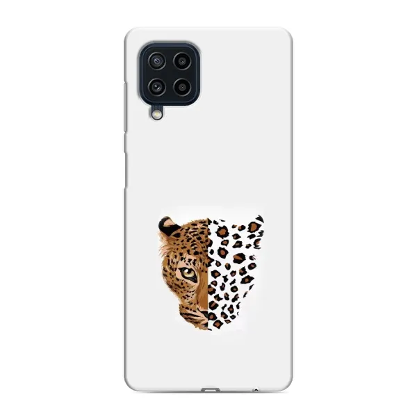 Чехол с рисунком «Леопард на белом» для Samsung Galaxy M22 Чехол с рисунком «Леопард на белом» для Samsung Galaxy M22
