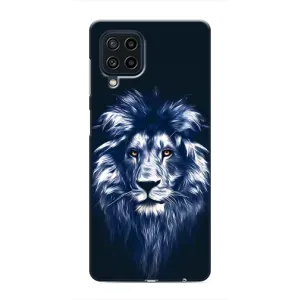 Чохол з картинкою на Samsung Galaxy M22 (Лев – синій)