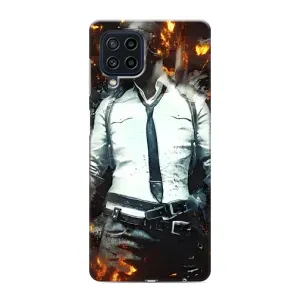 Силиконовый чехол с картинкой "Герой Pubg" на Samsung Galaxy M22 (Man Пубг)