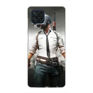 Силиконовый чехол с картинкой "Герой Pubg" на Samsung Galaxy M22 (Пабг)