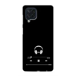 Чехол с картинками на черном фоне для Samsung Galaxy M22 (Плеер)