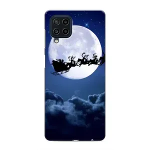 Чехол Санта Клаус для Samsung Galaxy M22 (Санта - луна)