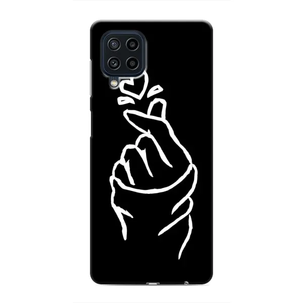 Чехол с рисунком «Сердце на черном» для Samsung Galaxy M22 Чехол с рисунком «Сердце на черном» для Samsung Galaxy M22