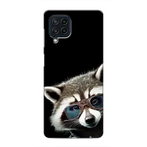 Силиконовый Чехол с Енотами на Samsung Galaxy M22 (Стильный Енот)