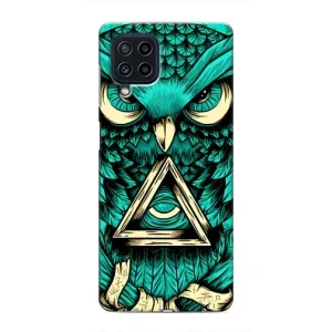 Чехлы с принтом СОВЫ для Samsung Galaxy M22 (Зеленая сова)