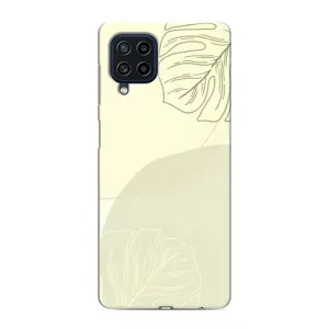 Чохол квітковий дизайн для Samsung Galaxy M22 (Зелений фон)