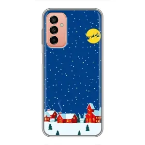 Силиконовый бампер на рождество для Samsung Galaxy M23 (5G) (Город в снегу)