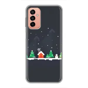 Силиконовый бампер на рождество для Samsung Galaxy M23 (5G) (Город зимний)