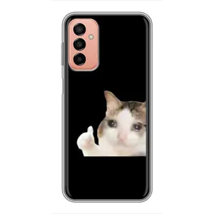 Бампер с принтом Мемы для Samsung Galaxy M23 (5G) (Кот в слезах)
