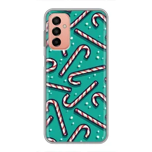Силиконовый бампер на рождество для Samsung Galaxy M23 (5G) (Леденцы)