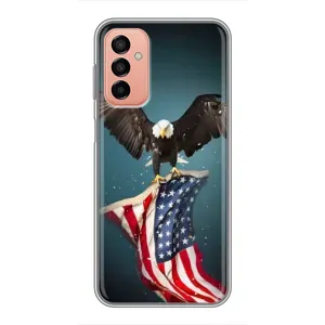 Чехол Флаг USA для Samsung Galaxy M23 (5G) (Орел и флаг)