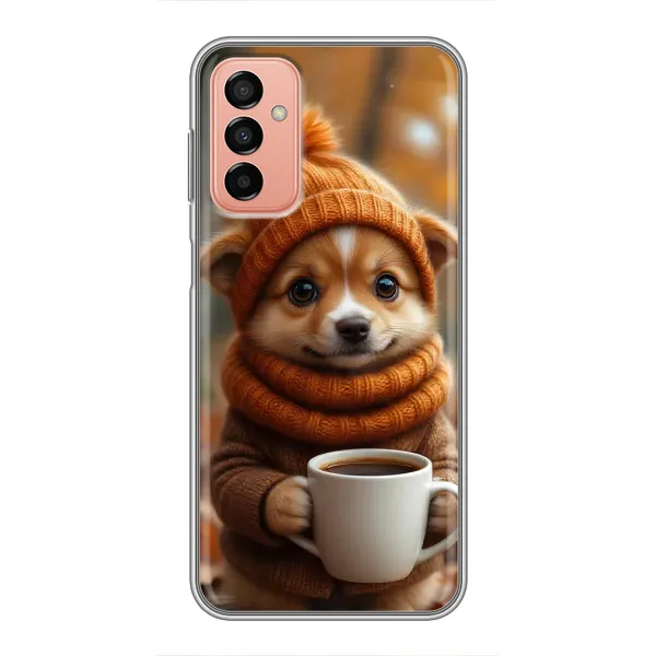 Чехол с рисунком «Собачка с кофе» для Samsung Galaxy M23 (5G) Чехол с рисунком «Собачка с кофе» для Samsung Galaxy M23 (5G)